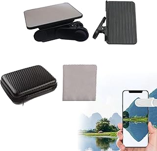 Smartphone Camera Mirror Reflection Clip Kit, Mobile Phone Shooting Reflection Clip, Mobile Phone Reflection Camera Clip Selfie Reflector with Selfie Remote Control