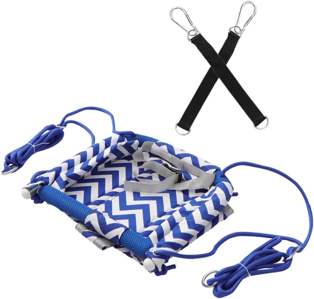 Yardwe Canvas Garden Swing Chair for Backyard Outdoor Play Easy to Install Hanging Seat for Sturdy Metal Frame All-Season Use Gift for Birthdays and Holidays