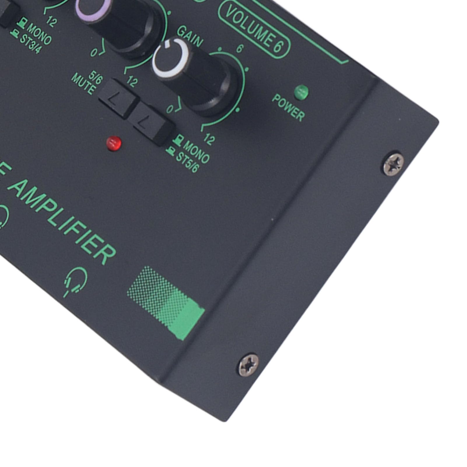 Annadue Amplificatore per Cuffie a 6 Canali, Amplificatori per Cuffie con Jack da 3,5 Mm e 6,35 Mm, Amplificatori per Auricolari HiFi Portatili per Microfono per Trasmissioni di