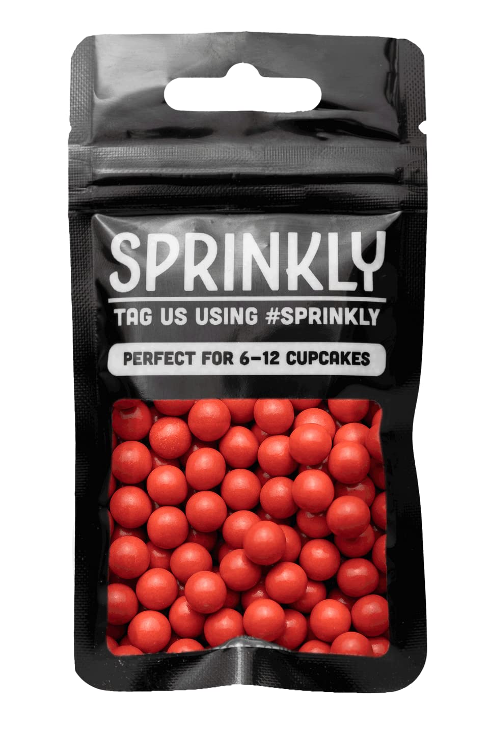 SPRINKLY - Polished Chocolate Balls (Large/10mm) - Red - 30g