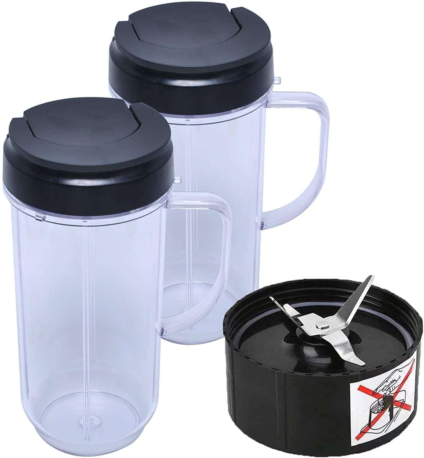 22oz Cup Mug for Magic Bullet Replacement Parts, 2 Pack Cup with Flip
