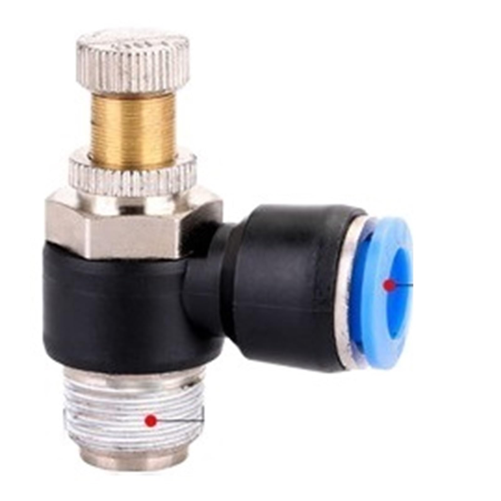 Válvula de acelerador neumática DELURA regulable con acople rápido para tubo de 10mm