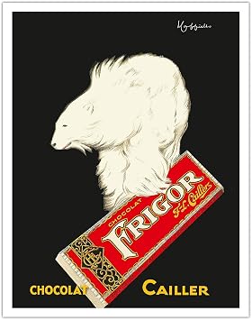 Frigor Chocolat Matte Art Print | Vintage Swiss Advertising Poster, by Leonetto Cappiello, c.1929, matte paper print, unframed, 11 x 14 in