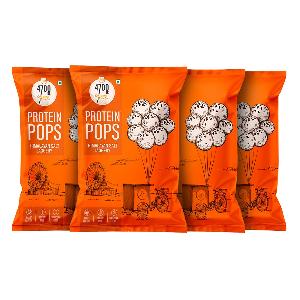 4700BC Protein Pops (Makhana), Himalayan Salt Jaggery, Pouch, 180g (Pack of 4 x 45g) (B0BZJ8LH6C) Amazon Price History, Amazon Price Tracker