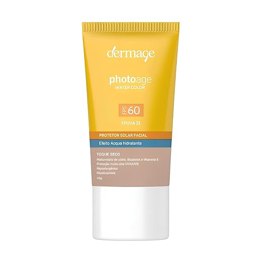 Protetor Solar Facial Dermage Photoage Water Color FPS 60 40g