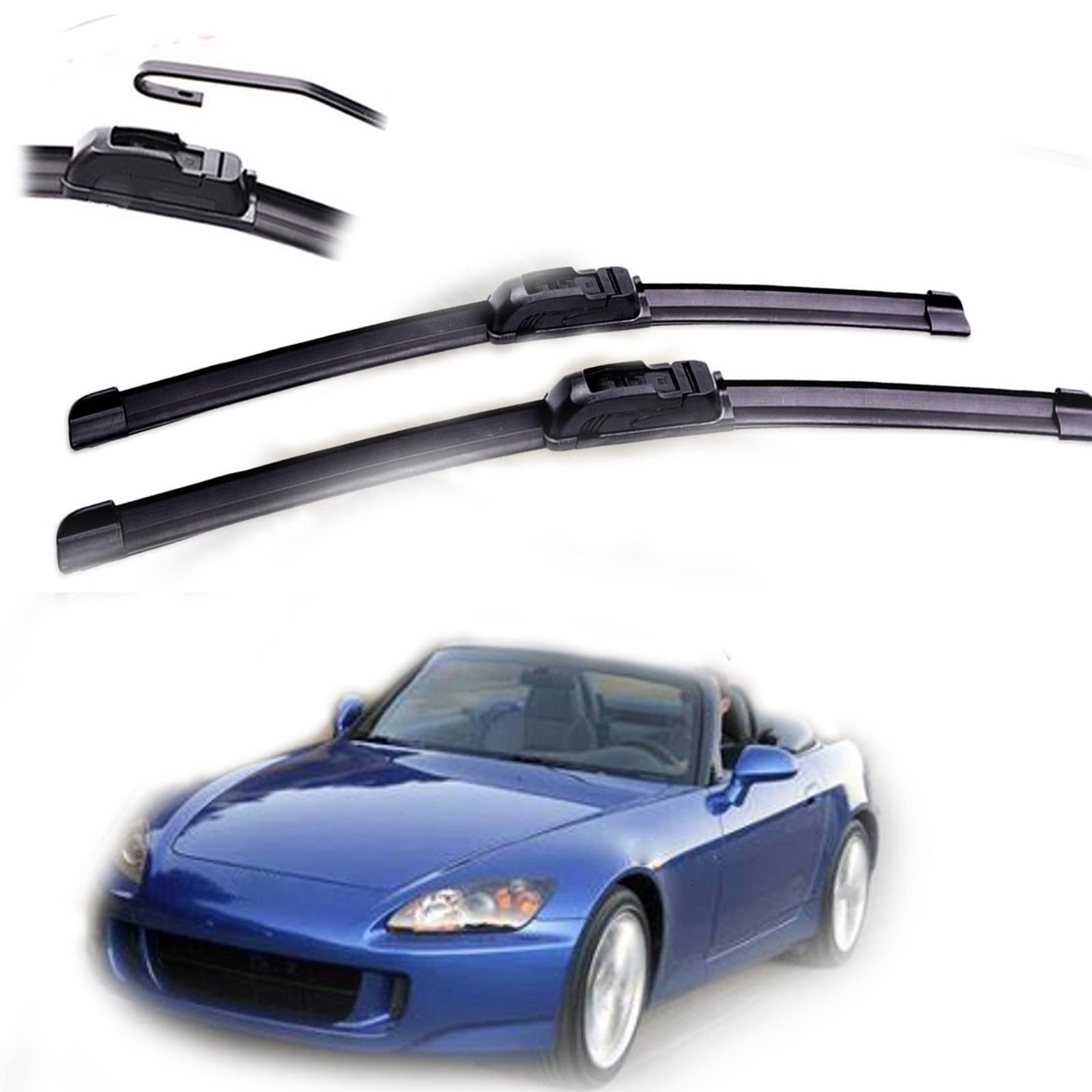 Lames d'essuie-glace de pare-brise anti-traces pour S2000