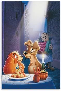 Amazon.co.jp: わんわん物語 アートポスター 飾り絵 かわいい