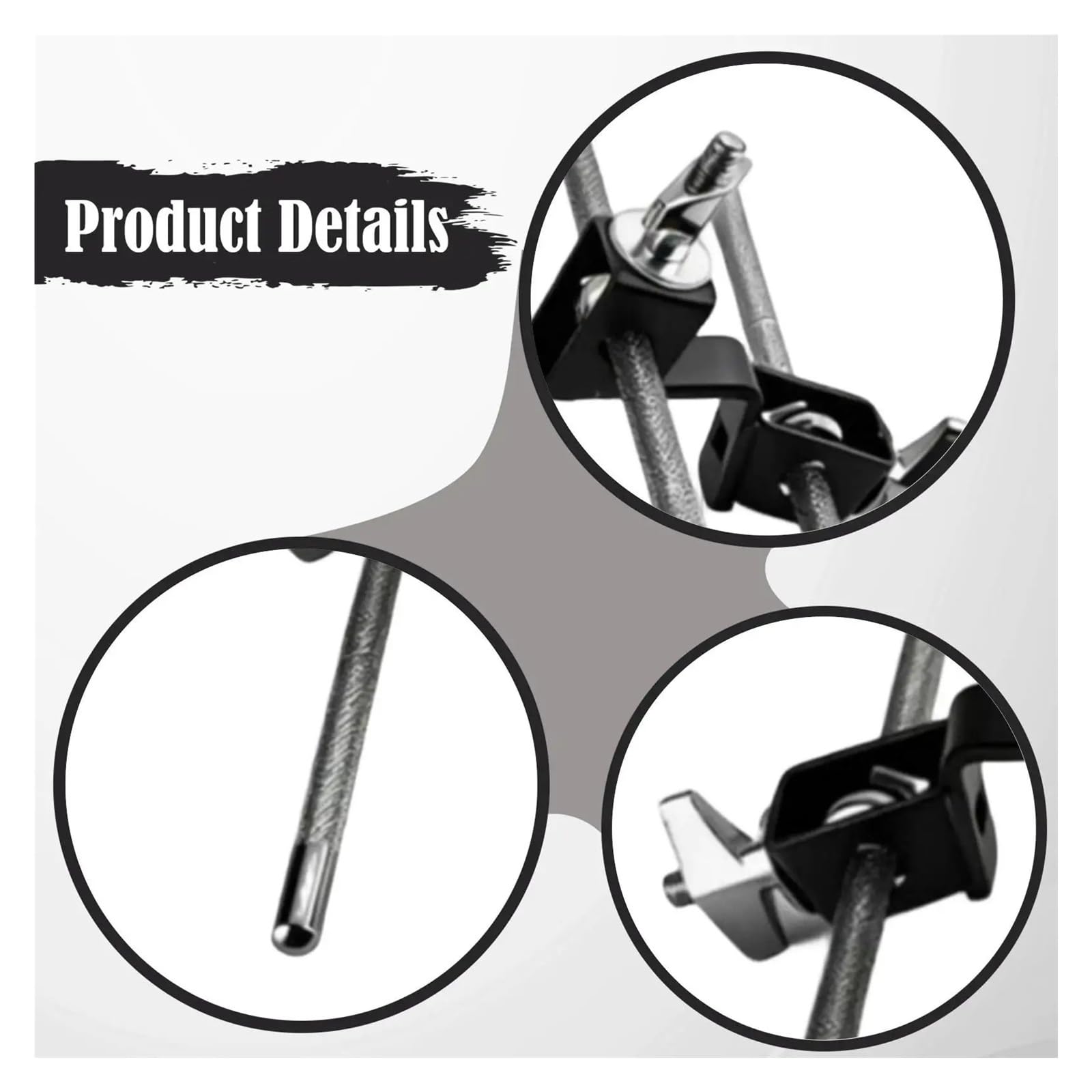 Abrazadera de juego de tambor, extensión de Metal multifuncional for percusión, soporte de cencerro, estante de tambor, accesorios, escenario de práctica