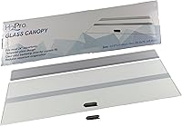 H2Pro 24GT Tempered Glass Aquarium Lid for Aqueon & Marineland 15 & 20 Tall Tanks - Clear Canopy Cover Reduces Evaporation
