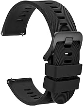 WOCCI Silicone Watch Straps with Curved Strips, Quick Release Replacement Bands, Strap Width 18 mm, 20 mm, 22 mm