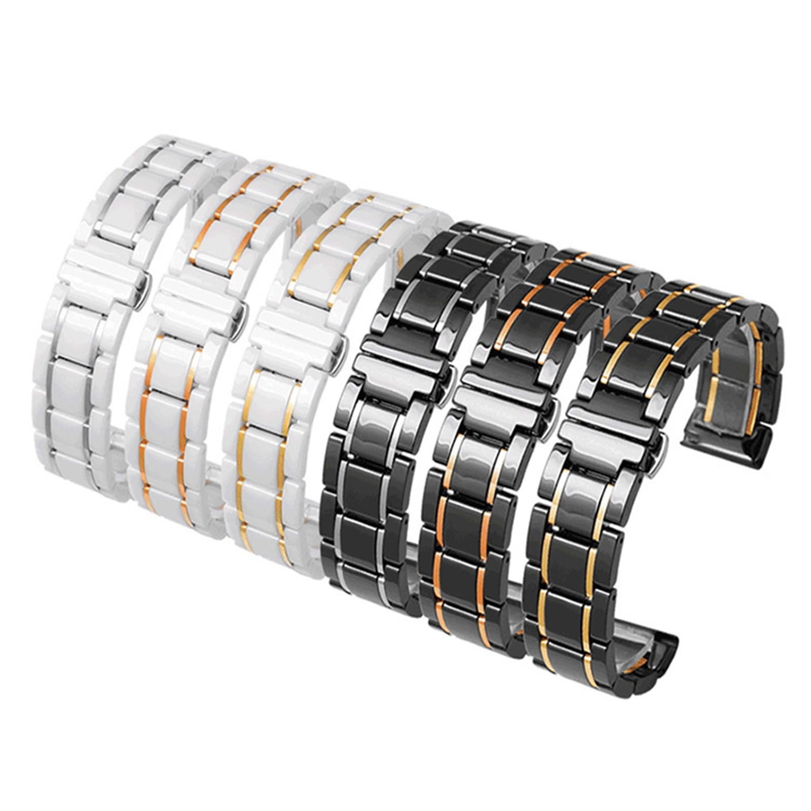 Ceramiczny metalowy pasek o średnicy 24 mm z mechanizmem szybkiego zwalniania do męskich inteligentnych zegarków sportowych