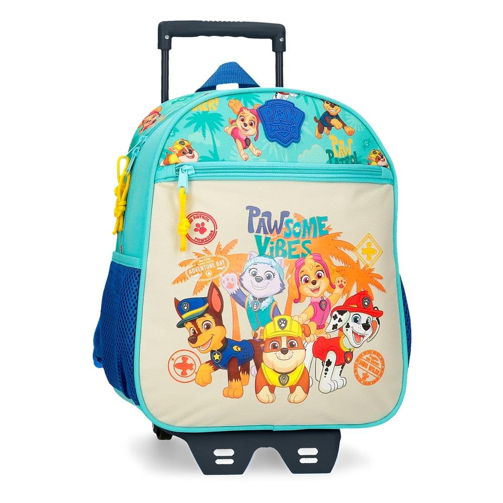 Paw Patrol Joumma Paw Patrol Pawsome vibes Mochila escolar, mochila infantil, fabricada en Poliéster, varios compartimentos, Tirantes anchos y ajustables.