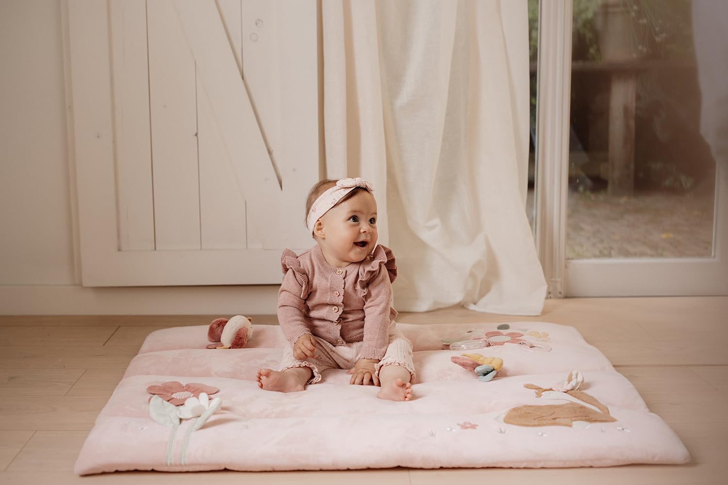 Little Dutch Krabbeldecke Spieldecke Activity Matte Baby (80x100 cm) rosa - Fairy Garden