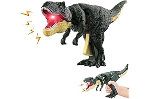 Dinosaur Retractable Toys Grabbing Swinging Dinosaur with Roar,Light and Spring, Ideal Kids Gift.