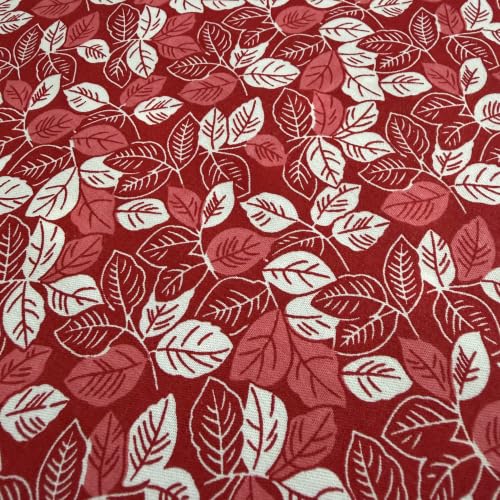 Light Weight Natural Cotton Fabric by the Yard DIY Making Supplies Quilting Patchwork Fabric Fat Quarter Bundles DIY for Quilting Cotton Patchwork Cushions (Leaves C, 1 Yard)