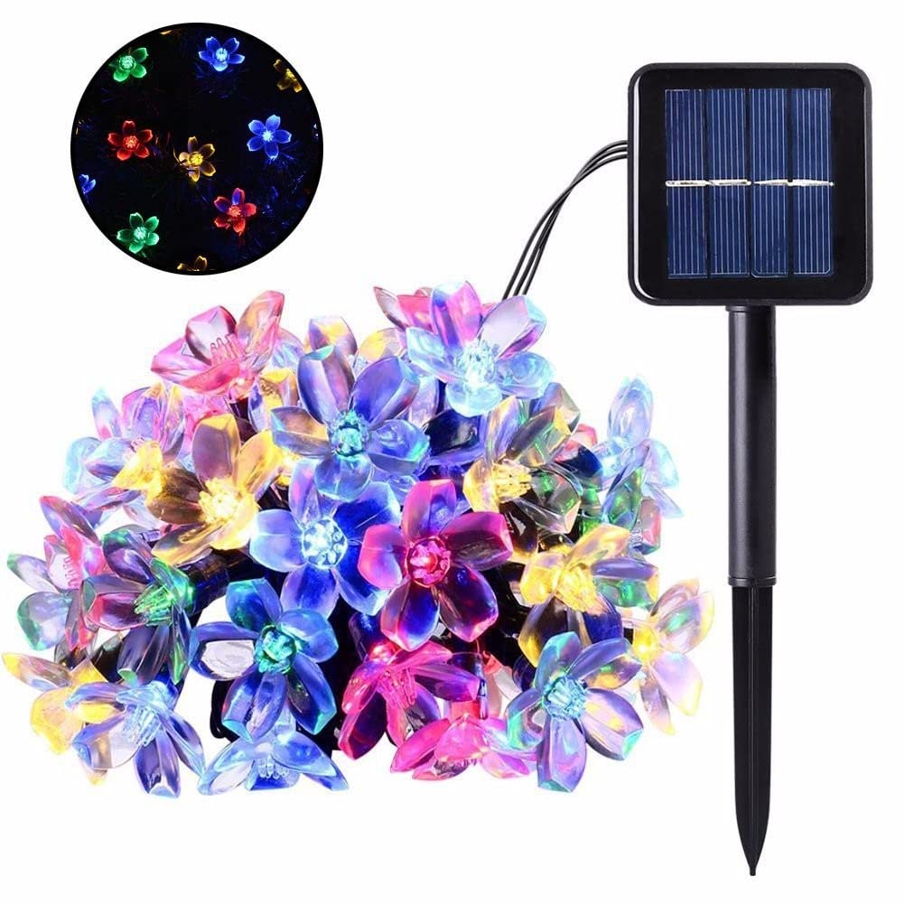 COOLBABY 7M50LED 8 Flash Modes, Outdoor Solar String Lights Garden, Waterproof Solar Led String Lights, Colourful Light for Party, Festival, Wedding, Garden, Patio, Decor, Christmas Decoration