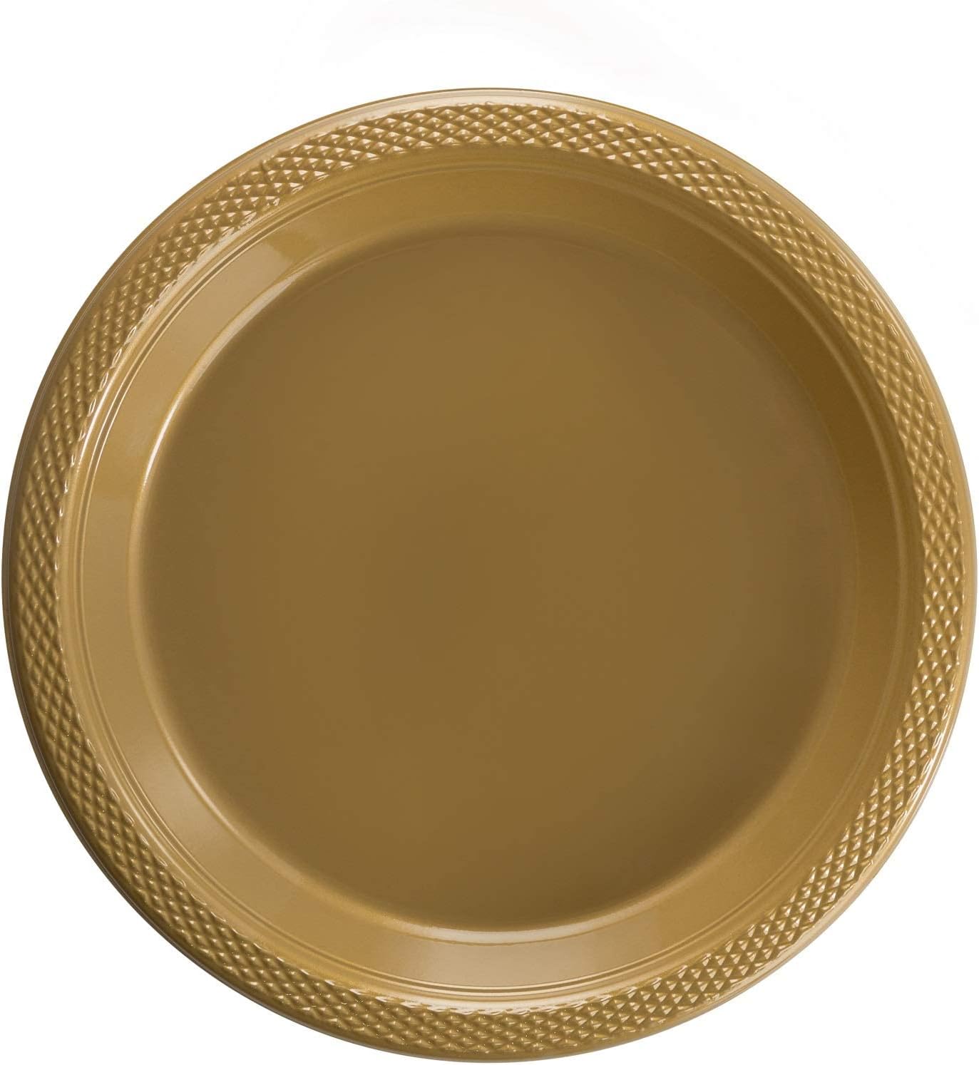 Tесh Dеаlѕ 🔥 Exquisite 7 Inch. Gold Plastic Dessert/Salad Plates - Solid Color Disposable Plates - 50 Count