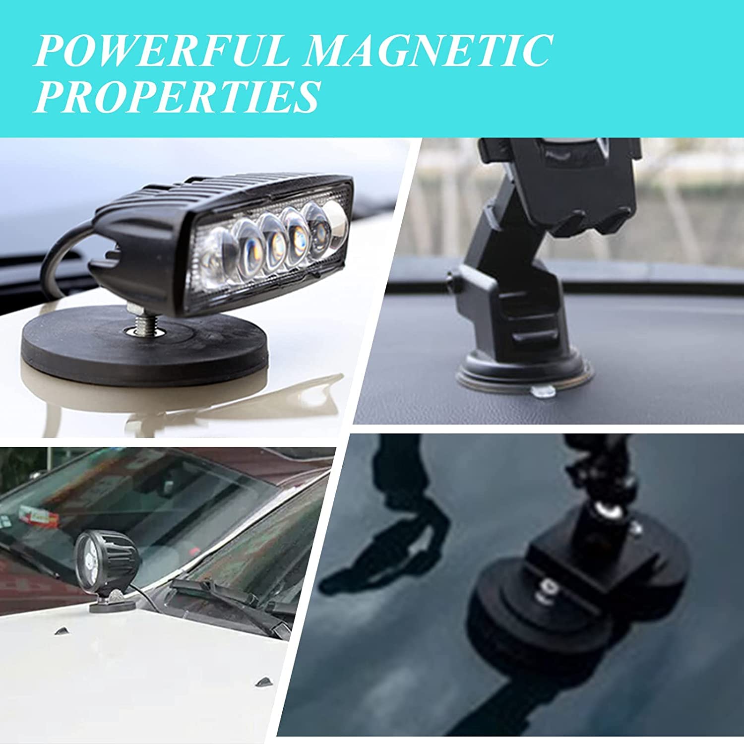 Lot De 20 Aimants Revêtus De Caoutchouc Néodyme Avec Goujon Fileté Mâle