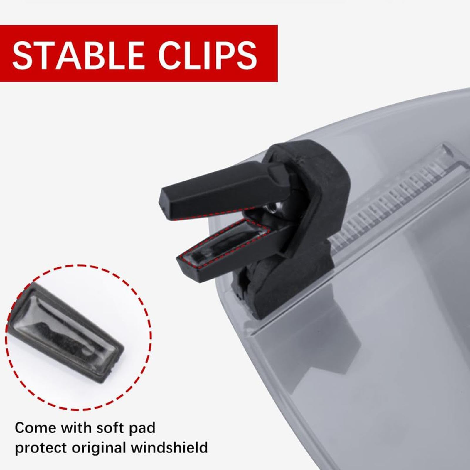 Srliya Estensore Per Parabrezza Moto – Universale 31x15x6 Cm, In Acrilico, Antipioggia, Riduce Il Rumore Del Vento