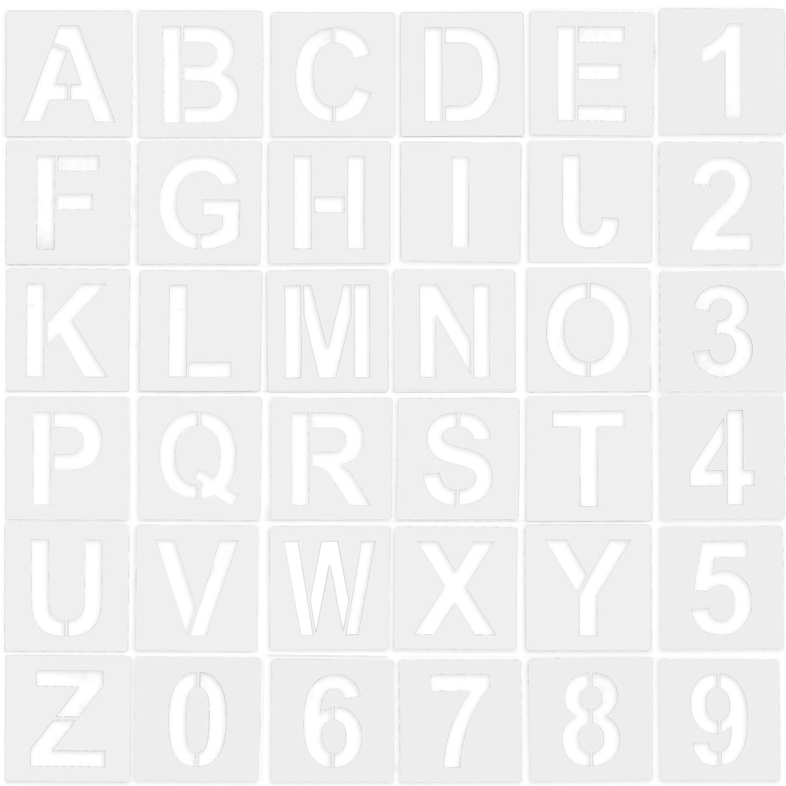 Set Di 42 Stencil Per Lettere Alfabeto Grandi, Riutilizzabili In Plastica, Per Pittura Murale E Progetti Fai Da Te