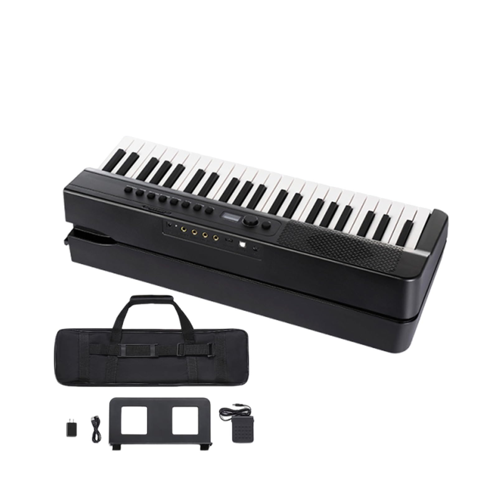 Teclado Electrónico 88 Teclas Plegable Y Portátil Con 128 Tonos Y 128 Ritmos, Altavoces Integrados Y Pedal, Perfect Para Estudiantes, Principiantes Y Adultos(Black)