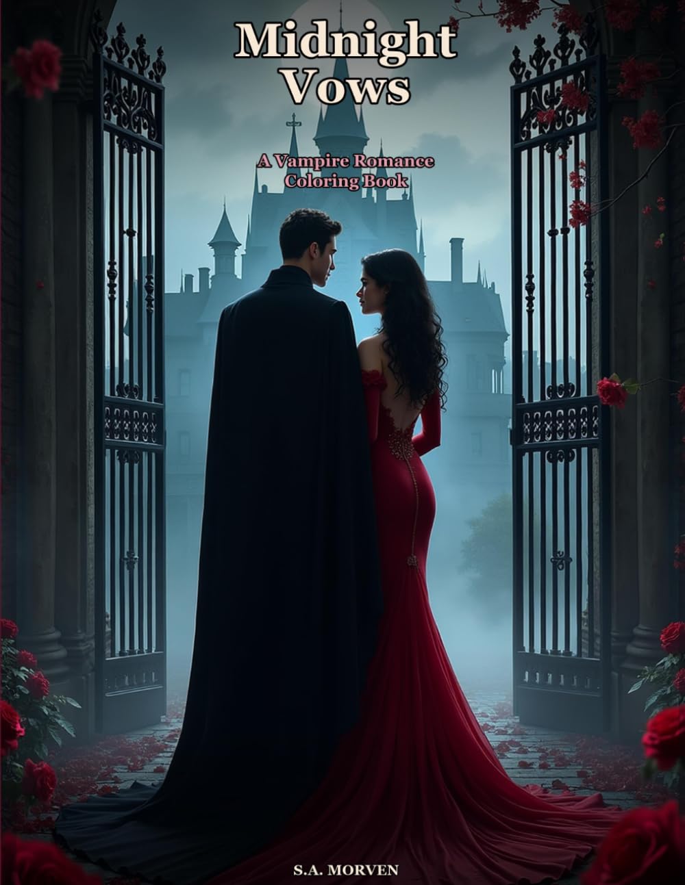 Midnight Vows: A Vampire Romance Coloring Book