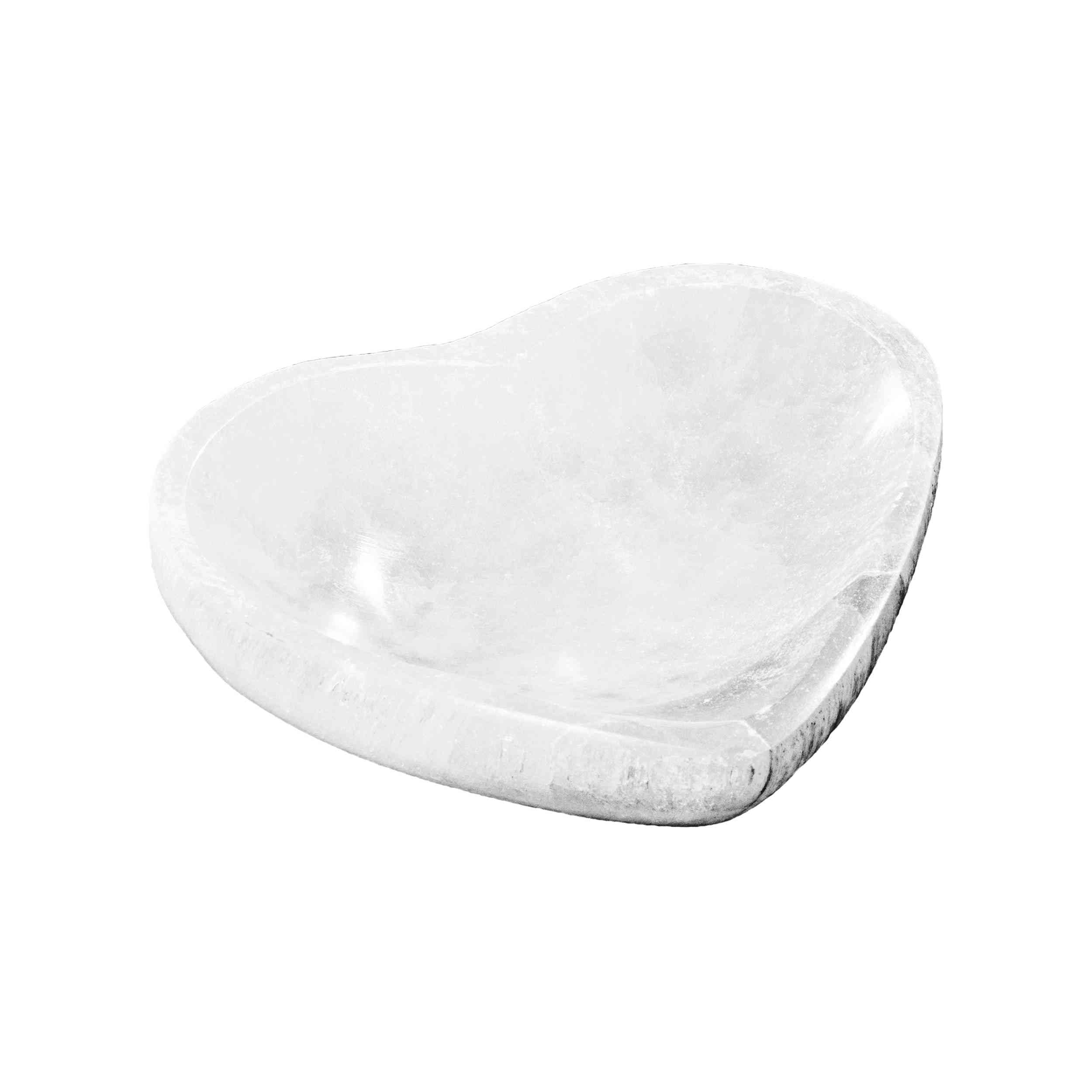 NKlaus Ciotola Selenite stella 9 x 9 x 3 cm – Ciotola a forma di stella selenite fatta a mano per meditazione, lavoro energetico e conservazione dei gioielli, decorazione ideale per ambienti