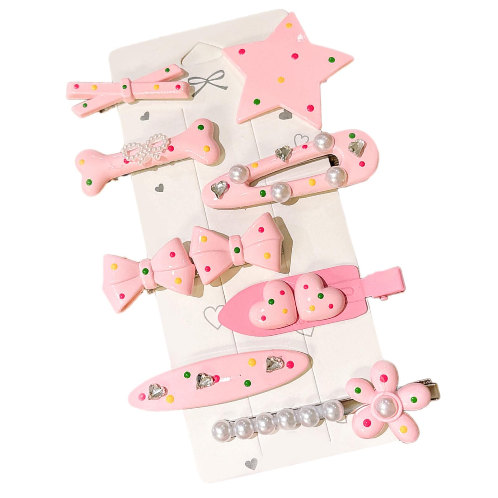 YUXITA 8Pcs Star Hair Clip Slip Resistant Duckbill Barrettes Hairpin for Women Girls Everyday Hairstyling Accessories