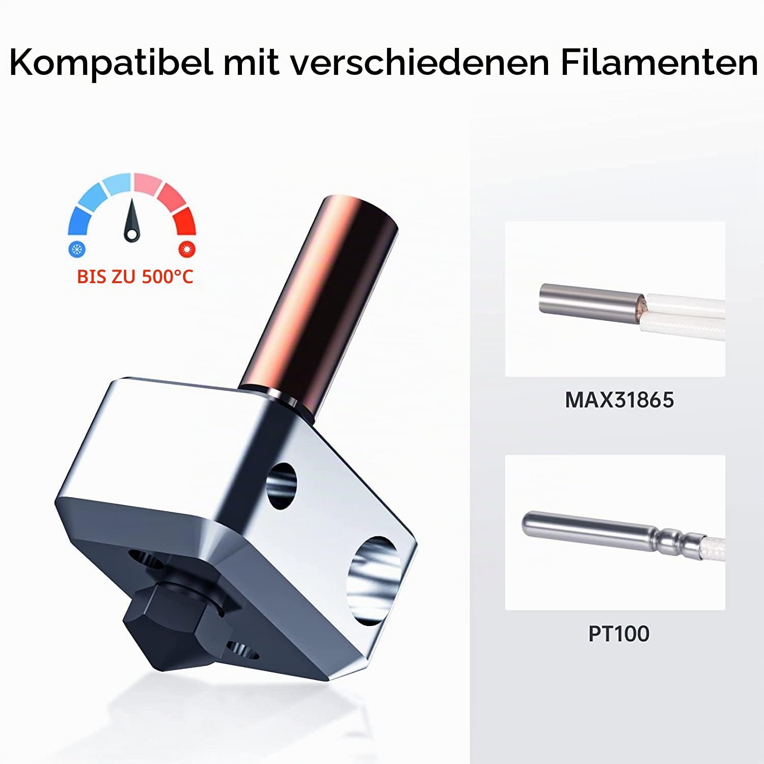 BIQU H2 500℃ Extruder Extruder mit Direktantrieb Hochtemperatur-Hotend