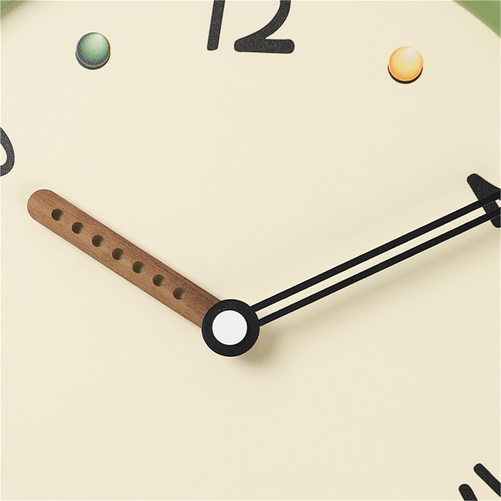 Cucina Orologio da parete in stile crema, funzionamento silenzioso, alimentato a batteria, versatile arredamento for la casa Decorazioni per interni(Green)