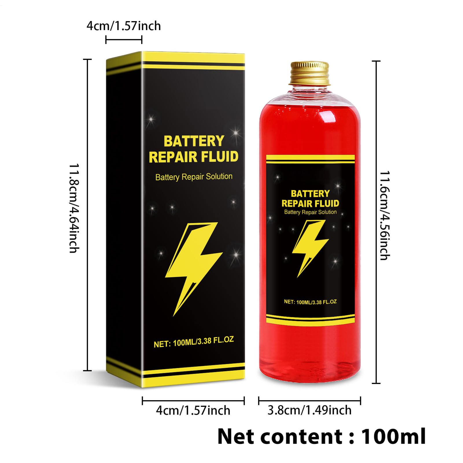 Liquide de réparation de Batterie de Voiture - Réparation de Batterie sûre et - Longue durée de Vie - - pour Voitures de Golf - Universel - 100 ML