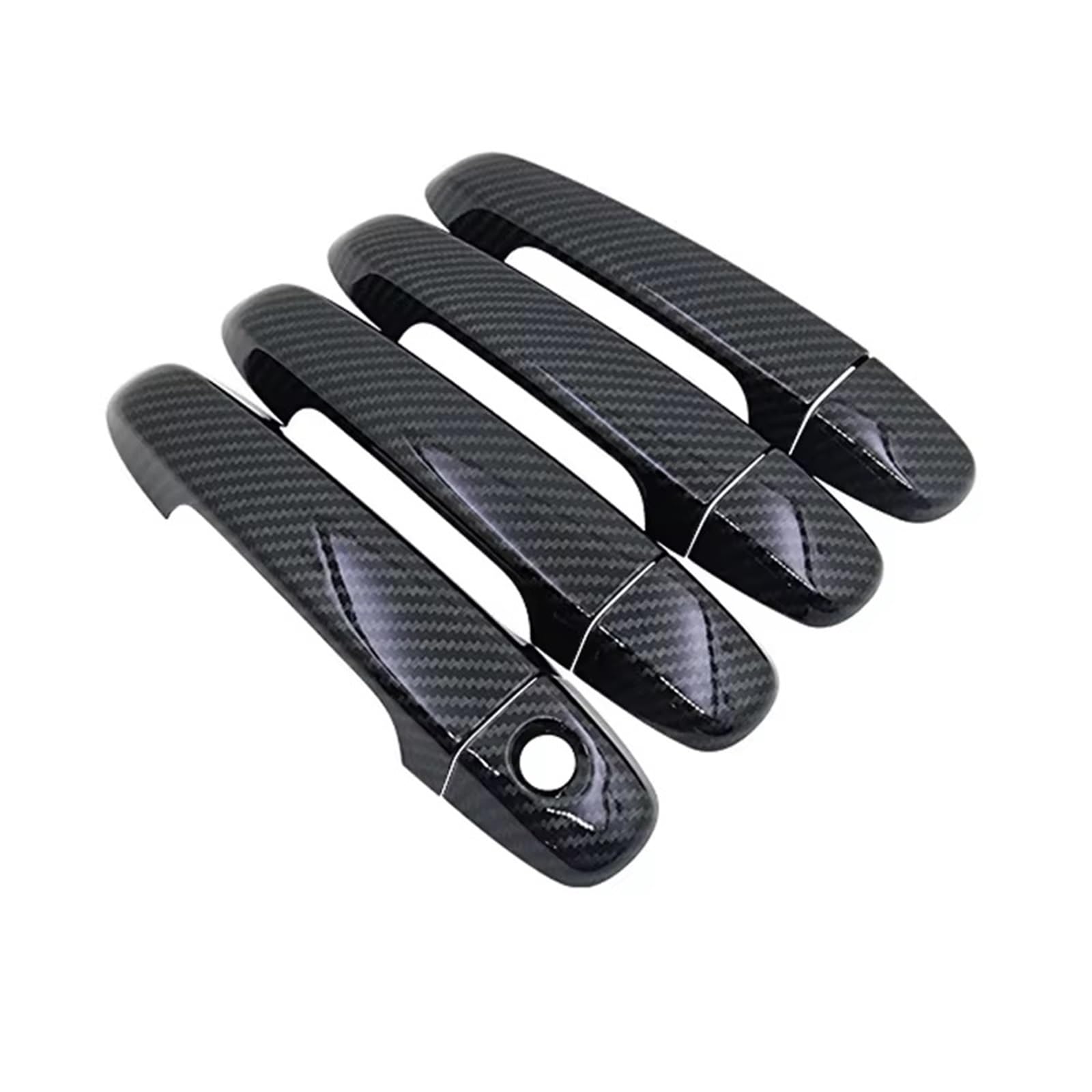 CAQRBCX Outer Door Handle Trim Car Door Handle Covers Trim Sticker Compatible with Vitz for MK3 for Yaris for XP130 2012-2019 Outer Cover Ring Plus Pair Set