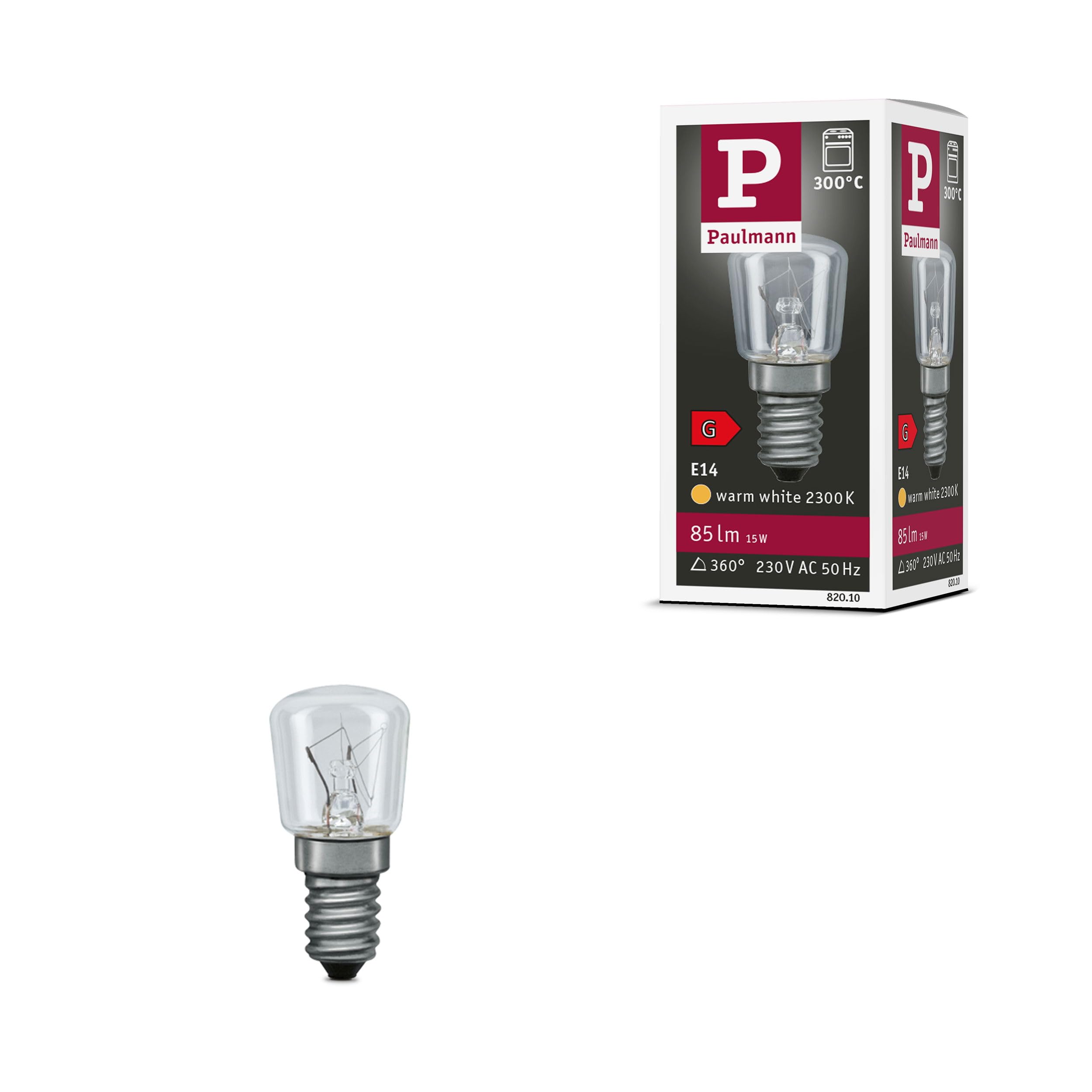 Paulmann 82010 Oven Light 230V E14 15W Pear Shape 1pc Ideal For Di...
