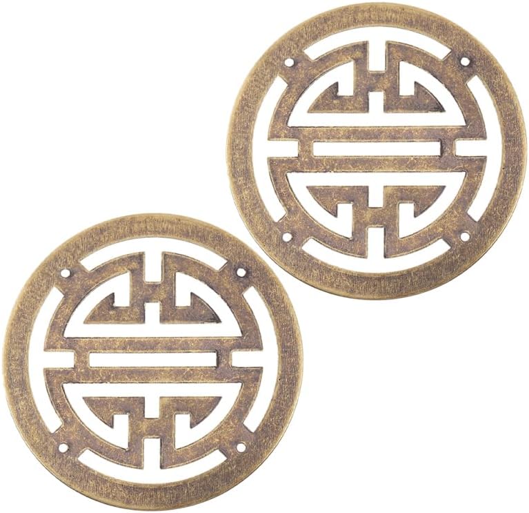 LALAFINA Jewelry Box Appliques Chinese Style Corner Decor with Screws Vintage Furniture Decoration for Cabinet Drawer Storage Box 2.16 X 2.16 X 0.07 in 2 pcs