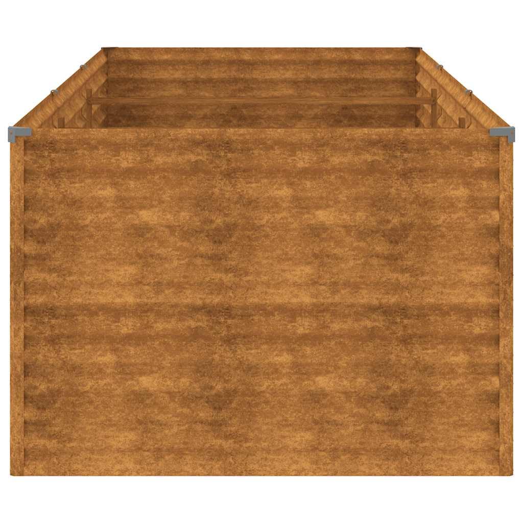 Letto per Orto in Acciaio Corten, Grande Rialzato da Esterno, Fioriera da Balconecon Fondo Aperto, Letto Orto Rialzato da Giardino Aiuola Sopraelevata per Piante, 290 x 100 x 69 cm