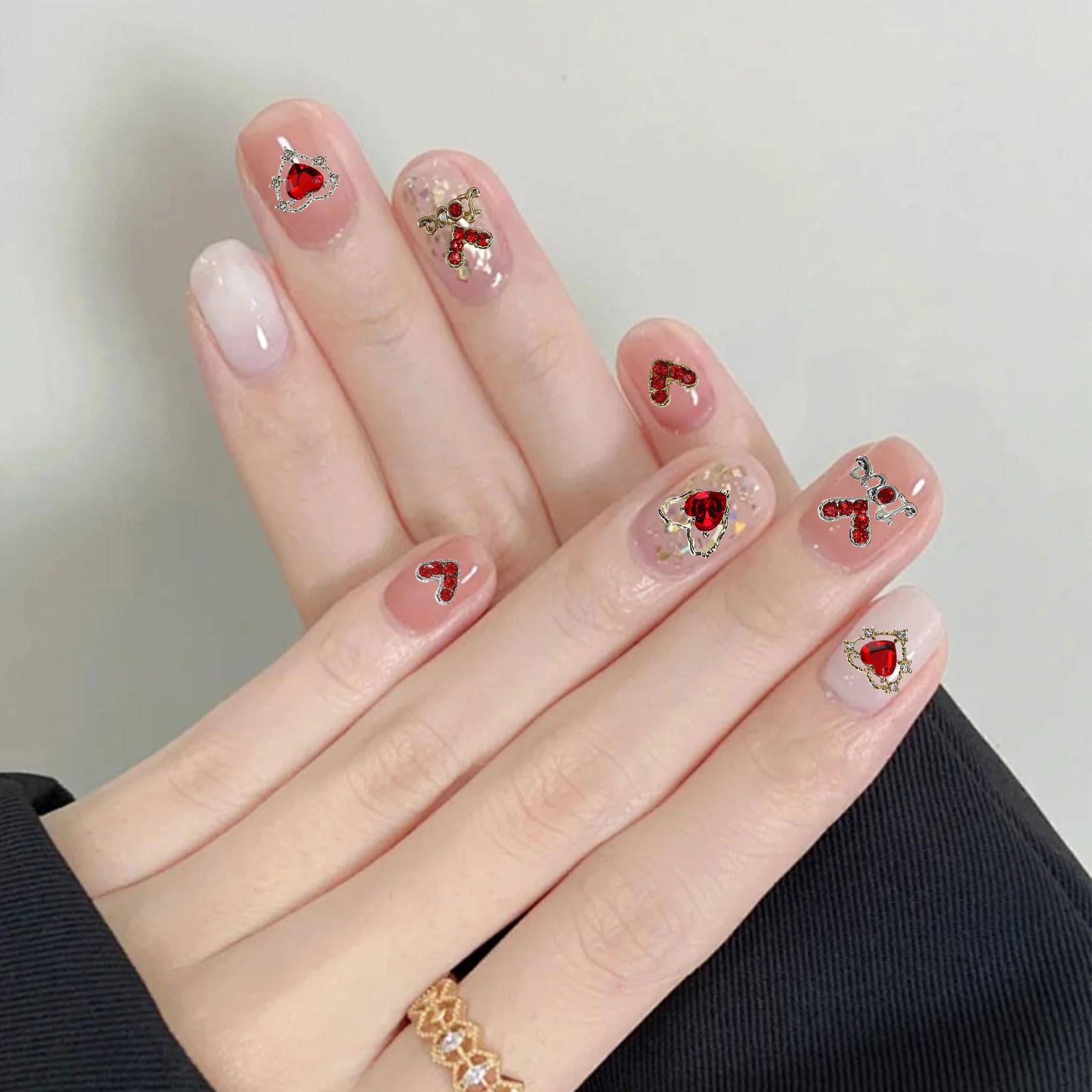 Amazon.co.jp: ネイルパーツ ハート 20個セット 3D 立体 大きめ ハート