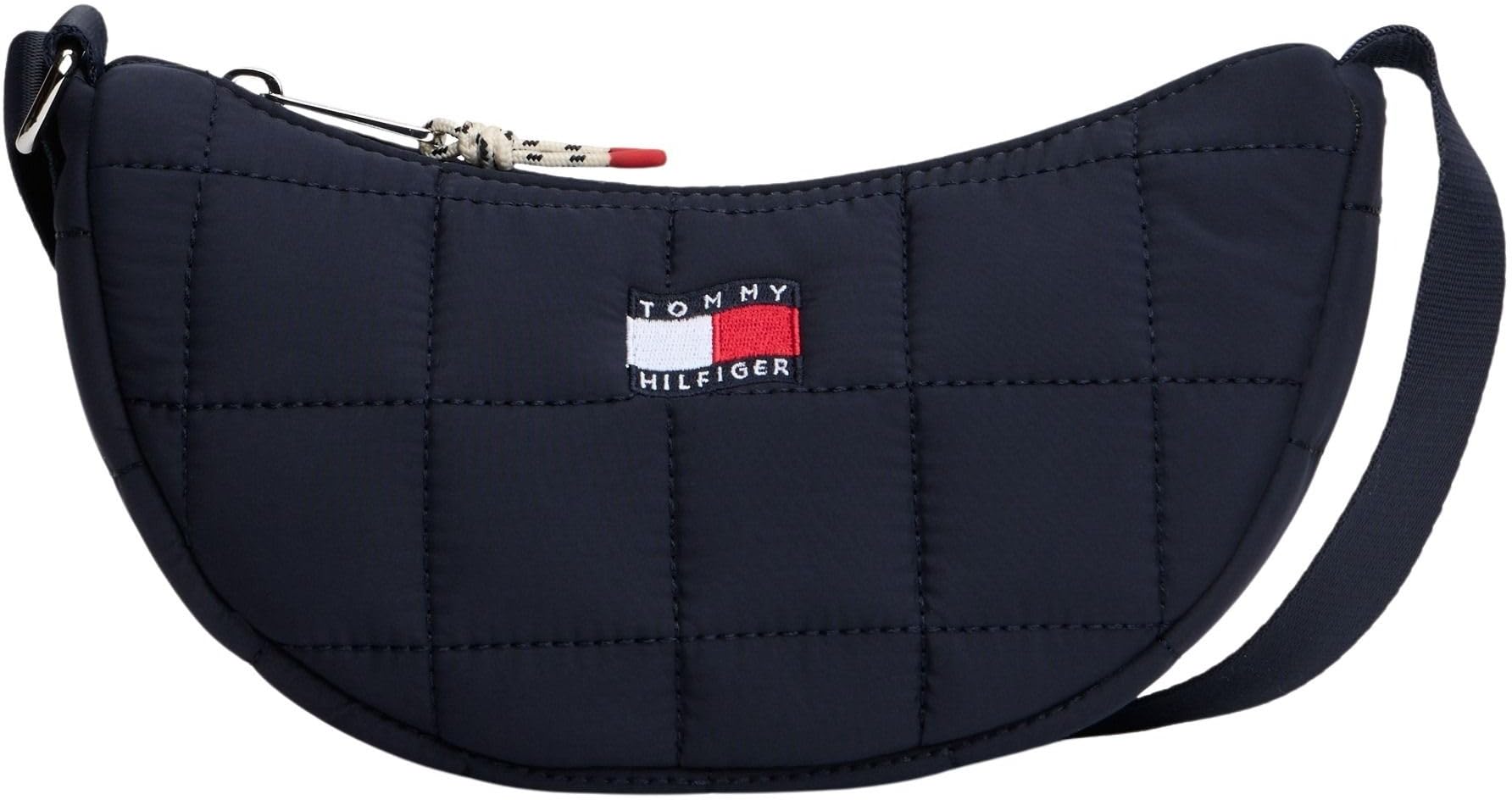 Tommy Hilfiger Girls Navy 'S Wavy Flag Quilted Crossbody Bag In (22.4Cm) - Size: One Size, Kids