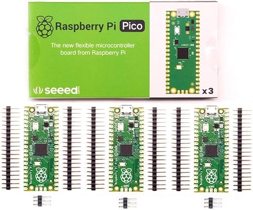 Miniatura 4 de Raspberry Pi Pico Flexible Microcontrolador Board basado en el procesador Raspberry Pi RP2040 de doble núcleo ARM Cortex M0+, 3 piezas