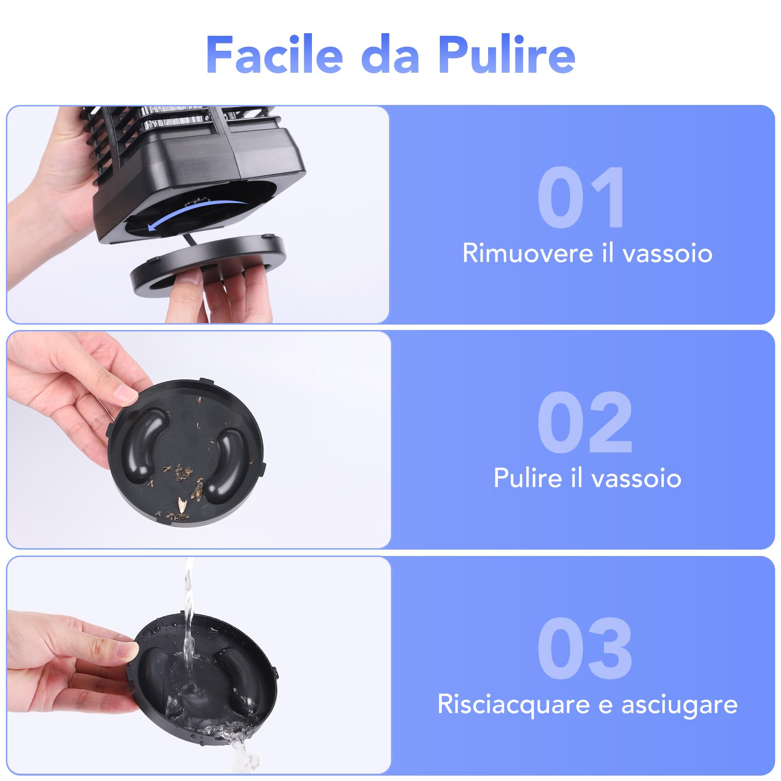 Lampada Antizanzare Elettrica 6W, Zanzariera Elettrica UV 1000V per Interni, Ammazza Zanzare e Mosche Silenzioso, Trappola per Insetti per Camera da Letto, Cucina, Ufficio