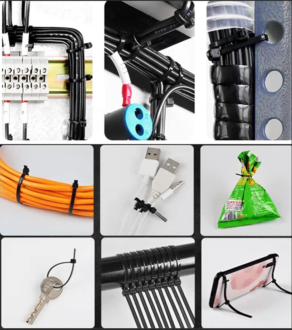 Zenitech – Kit Da 25 Fascette Stringitubo In Nylon Con Base Adesiva – 9x180 Mm – Per Organizzare E Fissare Cavi In Casa E Ufficio