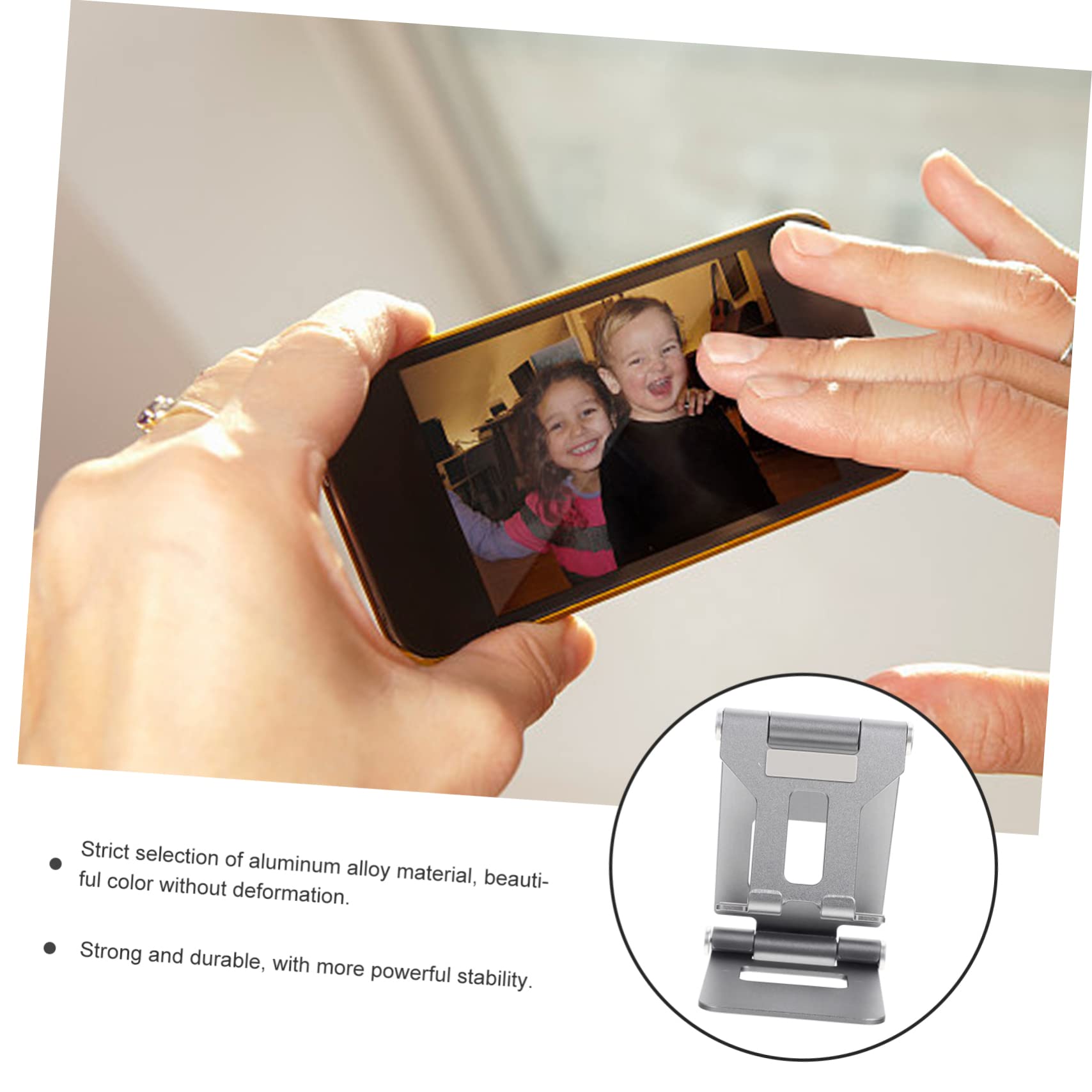 OSALADI 4pezzi Supporto Per Smartphone e Tablet Pieghevole Da Scrivania Struttura Resistente Design Portatile Per Ufficio e Casa Compatibile Con Dispositivi Mobili e Tablet