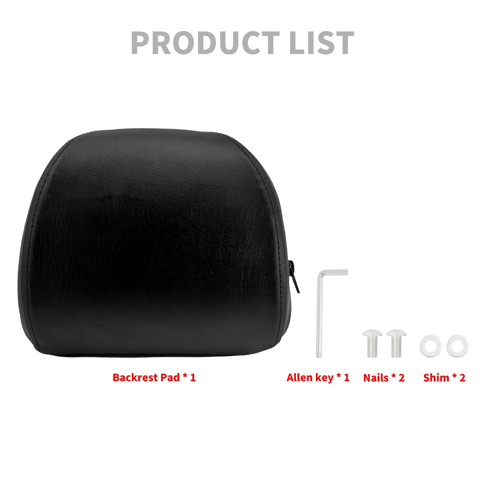 Moto Passeggero Nero Sissy Bar Schienale Cuscino Pad Fit per Harley Sportster Xl883 1200 48 04-16 15 14