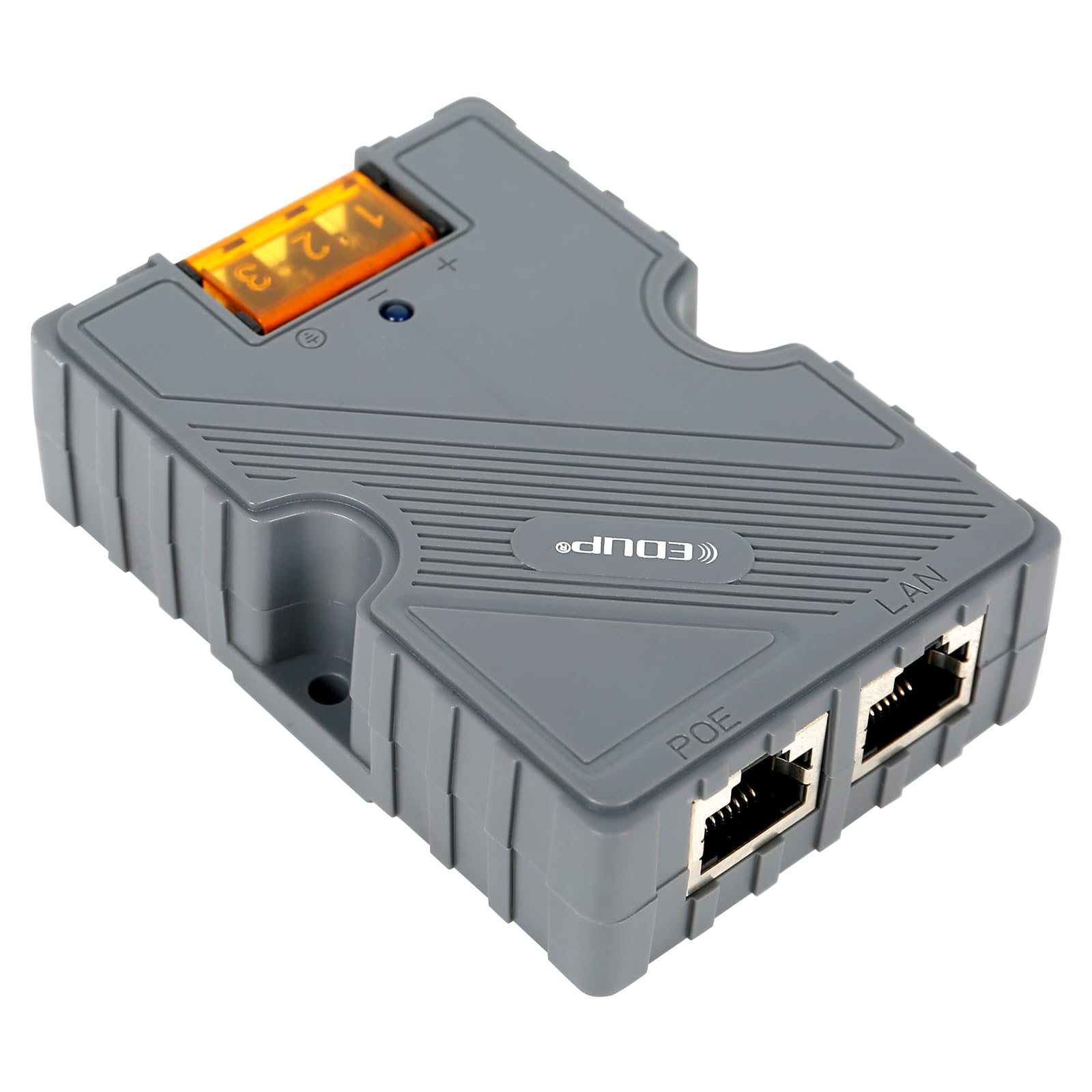 PoE Injector, 150 W GigE pasywny wtryskiwacz PoE z zabezpieczeniem przed przepięciem i ochroną ESD do V2, szybka transmisja 48~57V/3A 10/100/1000 Mb/s