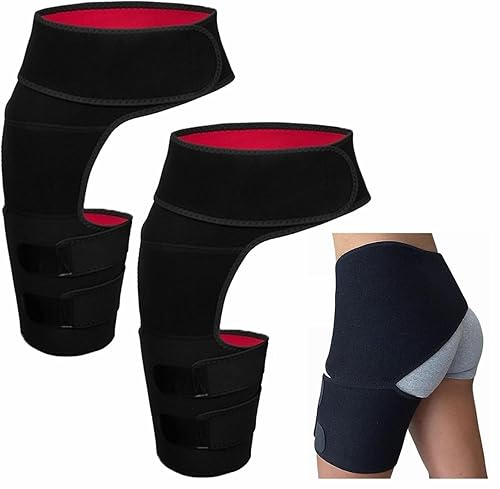 Miniatura 1 de Healthy Lab Co - Soporte de cadera Ortho-Wrap de calidad original, soporte de cadera para aliviar el dolor de ciática, manga de muslo y ingle,