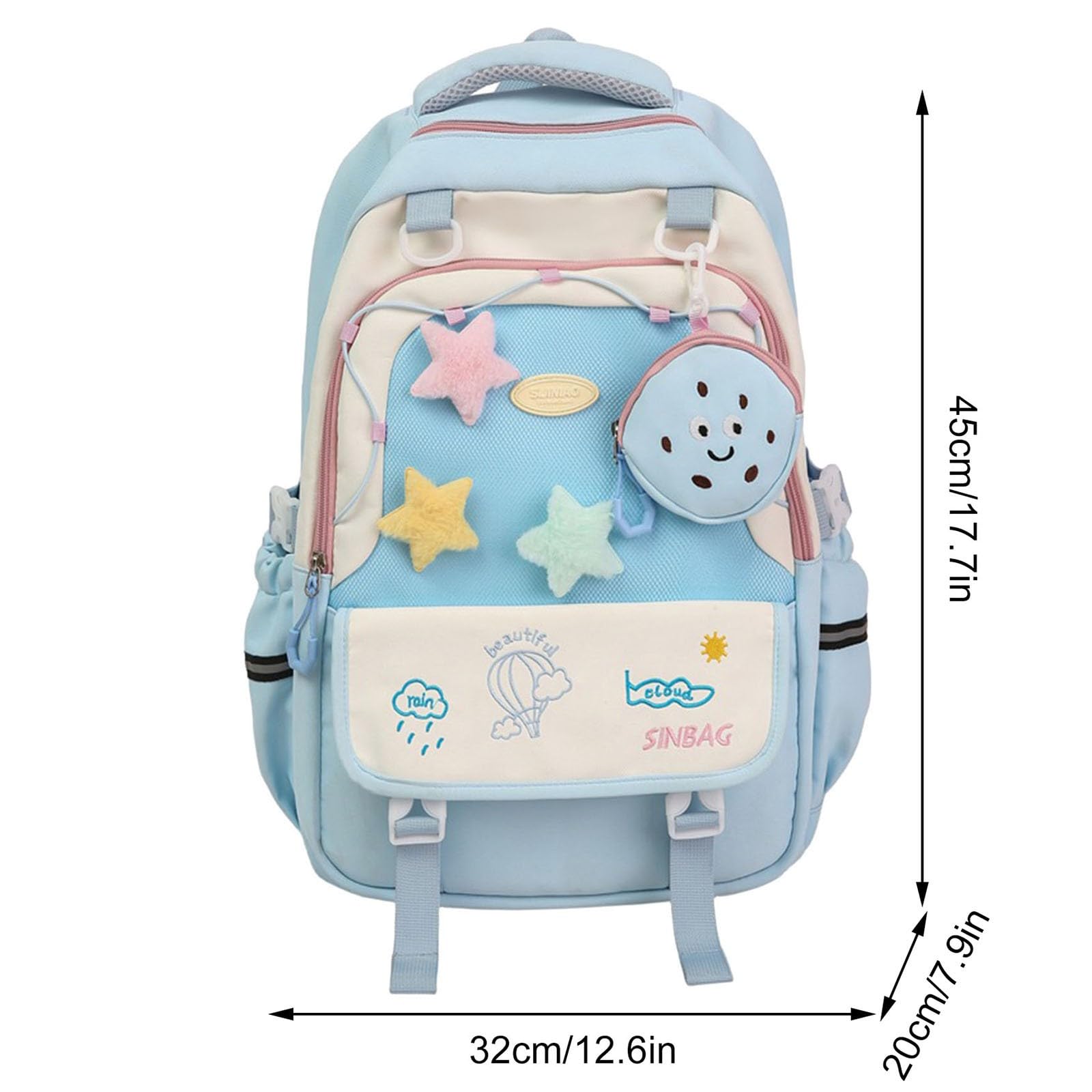 Zaino Scuola Bambina Zaino Elementari Ragazza Cuori Rosa Glitter Design Fashion Impermeabile Leggero con Multi Scomparto Grande Capacità per Scuola Viaggio