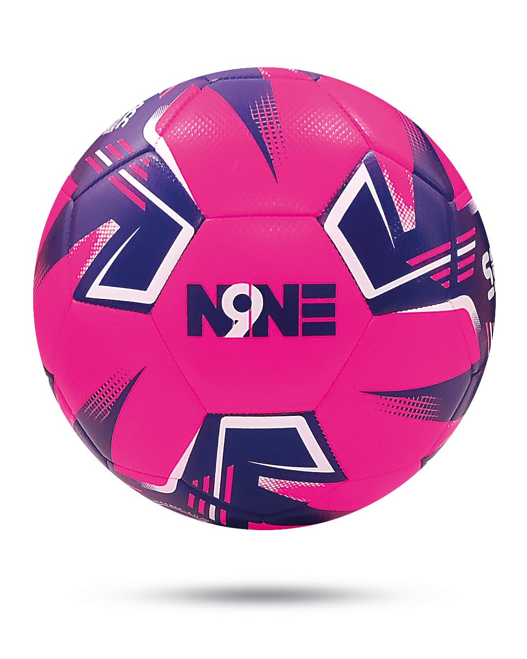 NINE Football Size 3 4 5 Ideal for Men & Women Gifts Soccer Ball Soft Touch TPE Foam Layer Perfect Bounce Moisten Needle Restricted Bladder (Pink, 3)