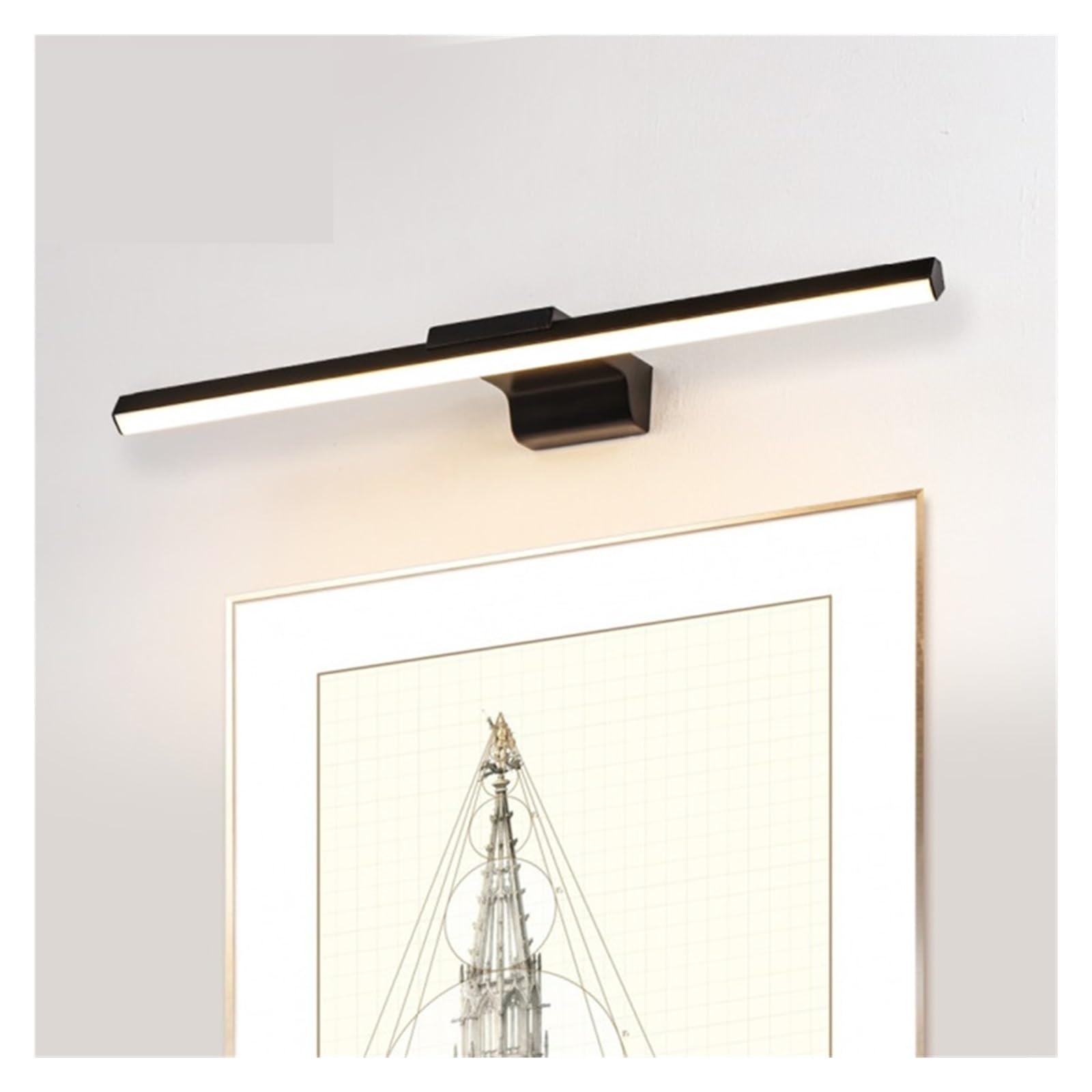 Luce Per Quadri Senza Filo, Lampada da parete a LED Morden Lampade for interni, 16W 20W AC85-265V for specchio bagno con applique Illuminazione for(2700-3500K,GRAY_16W 80CM)