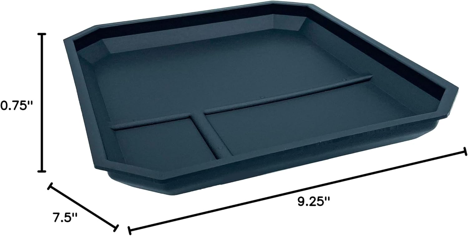 EDC Tri KYDEX DUMP TRAY/VALET TRAY/ORGANIZER & CATCH-ALL FOR EVERYDAY CARRY: KEYS-POCKET CHANGE-JEWELRY-WATCH-PHONE BLACK