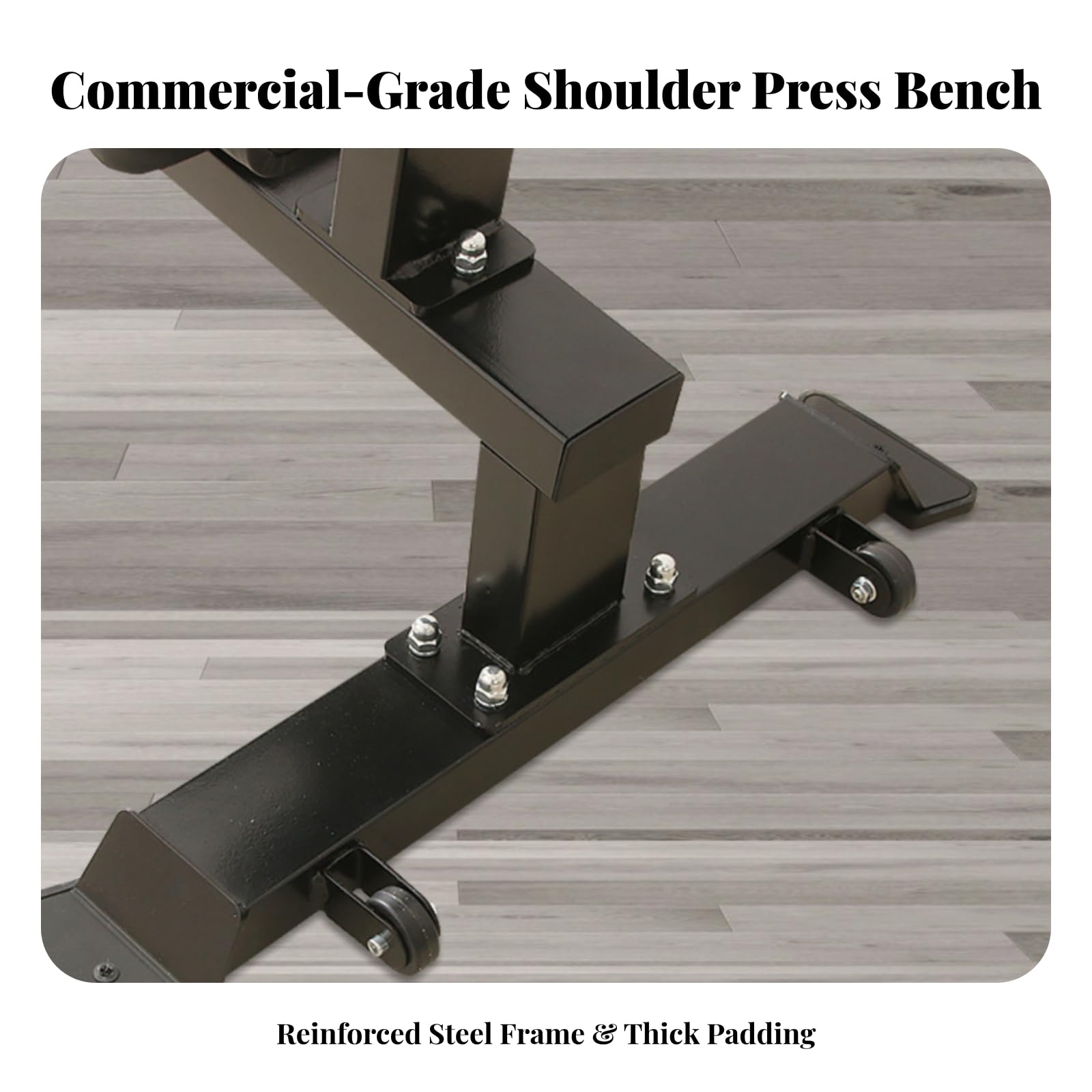 Silla Entrenamiento Estable Banca | Base Rectangular Reforzada, Silla Press Hombros Hombros, Banco Vertical con Ruedas, Gimnasio, portistas, Entrenadores