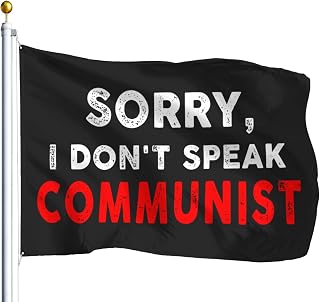 Flags for Room Teen Flag Sorry, I Don't Speak Communist Flags for Room Teen Cool Flags for Garden Sign3x5 Ft, Tapestry Sorry, I Don't Speak Communist Tapestry for Bedroom Funny
